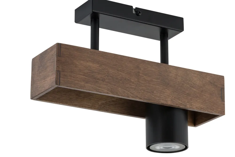 Sigma Moderne Deckenleuchte Metall Holz GU10 L:27 cm wohnlich* Deckenleuchten|Flurlampen