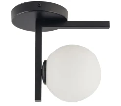 Sigma Moderne Deckenleuchte Schwarz Kugel Glas G9 wohnlich* Deckenleuchten|Flurlampen