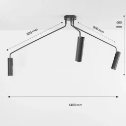 Nowodvorski Moderne Deckenleuchte Schwarz drehbar* Moderne Lampen|Küchenlampen