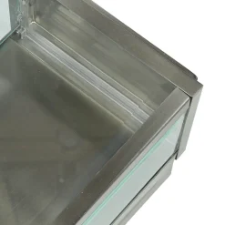 Searchlight Moderne eckige Außenwandleuchte E27 Silber satiniert* Außenwandleuchten|Metall Lampen