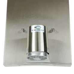 Searchlight Moderne eckige Außenwandleuchte E27 Silber satiniert* Außenwandleuchten|Metall Lampen