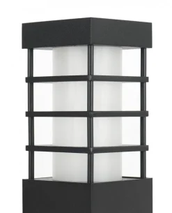 Clearance SU-MA Moderne Gartenleuchte eckig 75 cm IP54 Schwarz