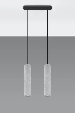 New Sollux Moderne Hängelampe Beton 2x GU10 Modern Küche Esszimmer