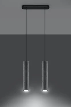 New Sollux Moderne Hängelampe Beton 2x GU10 Modern Küche Esszimmer