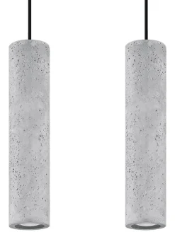 New Sollux Moderne Hängelampe Beton 2x GU10 Modern Küche Esszimmer