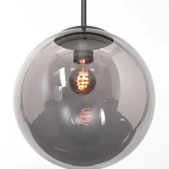 Steinhauer Moderne Hängelampe Glas in Rauchgrau E27 Ø20 cm rund* Hängelampen|Bürolampen