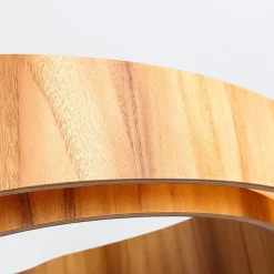 Elstead Moderne Hängelampe LED rund Ø 80 cm groß Teak Holz Furnier* Hängelampen|Bürolampen