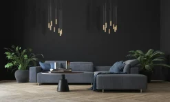 Sigma Moderne Hängelampe Metall Messing Gold Schwarz Ø30 cm* Hängelampen|Moderne Lampen