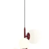 ALDEX Moderne Hängelampe Rot Weiß 4-flmg B:46 cm Glas Metall* Hängelampen|Bürolampen