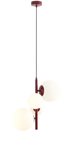 ALDEX Moderne Hängelampe Rot Weiß 4-flmg B:46 cm Glas Metall* Hängelampen|Bürolampen