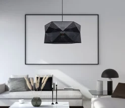 Belis Moderne Hängelampe Stoff blendarm E27 L:70 Schwarz* Wohnzimmerlampen|Stofflampen