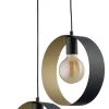 Sigma Moderne Hängeleuchte 2-flammig Schwarz Gold E27 L:38 cm* Hängelampen|Moderne Lampen