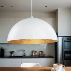 Sigma Moderne Hängeleuchte Weiß Gold Ferra* Hängelampen|Esszimmer Lampen