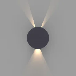 Eco-Light Moderne LED Solar-Außenlampe Wand IP54 Dunkelgrau 5 W* Solarleuchten|Led Außenleuchten