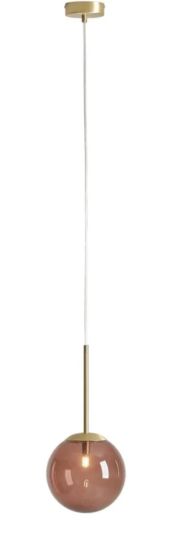 ALDEX Moderne Pendelleuchte Glaskugel Metall G9 Gold Rotbraun* Feuchtraumleuchten|Küchenlampen