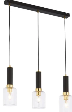 Discount Jupiter Moderne Pendelleuchte Glas Metall E27 3-flammig