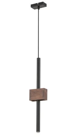 Sigma Moderne Pendelleuchte Metall Holz Schwarz G9 wohnlich* Hängelampen|Moderne Lampen