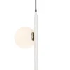 Hot Jupiter Moderne Pendelleuchte Nickel Glas G9 L:25,5 cm stilvoll