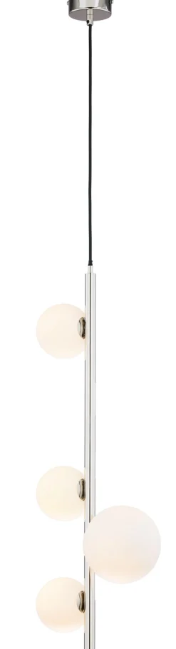 Hot Jupiter Moderne Pendelleuchte Nickel Glas G9 L:25,5 cm stilvoll