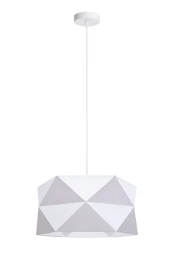 New Belis Moderne Pendelleuchte Stoff blendarm E27 L:70 Weiß