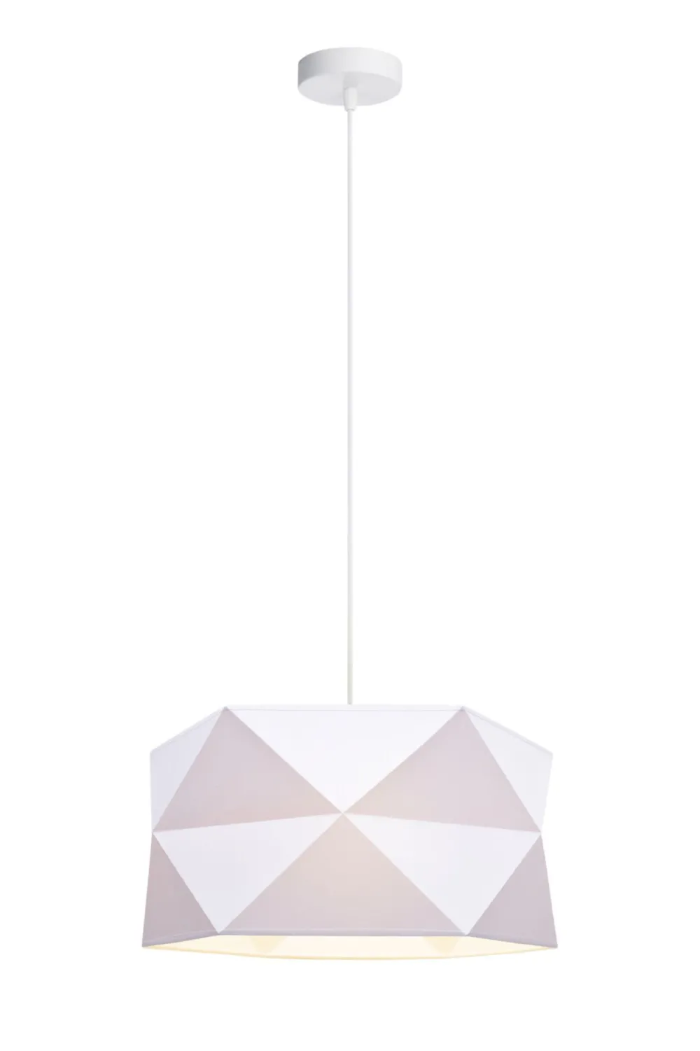 New Belis Moderne Pendelleuchte Stoff blendarm E27 L:70 Weiß