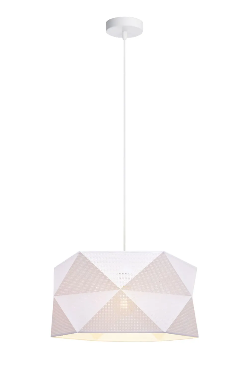 Sale Belis Moderne Pendelleuchte Stoff blendarm E27 L:70 Weiß Gold