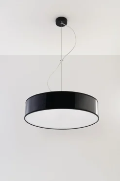 Sollux Moderne runde Pendelleuchte ATIS in Schwarz* Hängelampen|Esszimmer Lampen