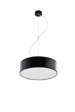 Clearance Sollux Moderne runde Pendelleuchte in Schwarz