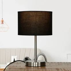 Trio Reality Moderne runde Tischleuchte* Stofflampen|Moderne Lampen