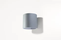 Hot Sollux Moderne runde Wandleuchte RODA grau