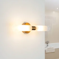 Easylight Moderne Spiegelleuchte in Messing DAVILA* Flurlampen|Glaslampen