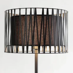 Sale TK Lighting Moderne Stehlampe Schwarz Metall rund 145 cm