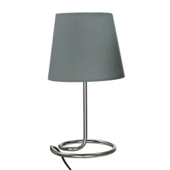 Best Easylight Moderne Tischlampe Stoff Grau Metall 33 cm elegant E14