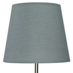 Best Easylight Moderne Tischlampe Stoff Grau Metall 33 cm elegant E14