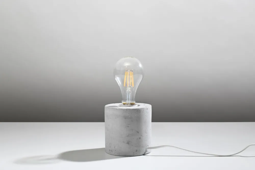 Sollux Moderne Tischleuchte Beton H:10cm Modern rund JAZLEAN* Moderne Lampen|Wohnzimmerlampen