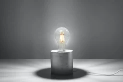 Sollux Moderne Tischleuchte Beton H:10cm Modern rund JAZLEAN* Moderne Lampen|Wohnzimmerlampen