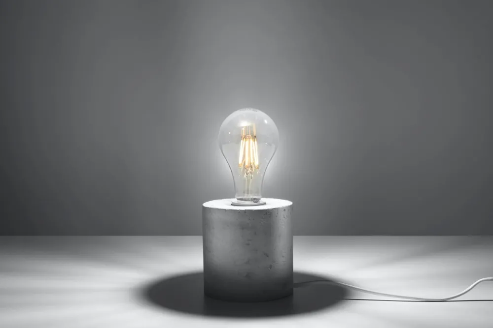 Sollux Moderne Tischleuchte Beton H:10cm Modern rund JAZLEAN* Moderne Lampen|Wohnzimmerlampen