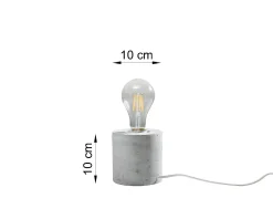 Sollux Moderne Tischleuchte Beton H:10cm Modern rund JAZLEAN* Moderne Lampen|Wohnzimmerlampen