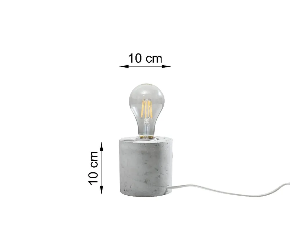 Sollux Moderne Tischleuchte Beton H:10cm Modern rund JAZLEAN* Moderne Lampen|Wohnzimmerlampen