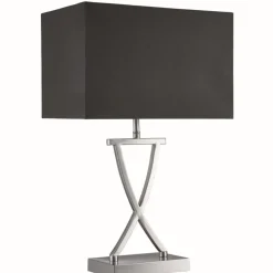 Searchlight Moderne Tischleuchte in schwarz* Stofflampen|Designerlampen