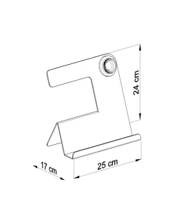 Discount Sollux Moderne Tischleuchte mit Ablage Schwarz Metall für E27
