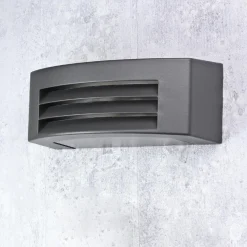 Sale Nowodvorski Moderne Wandaußenleuchte in grau mit Lamellen