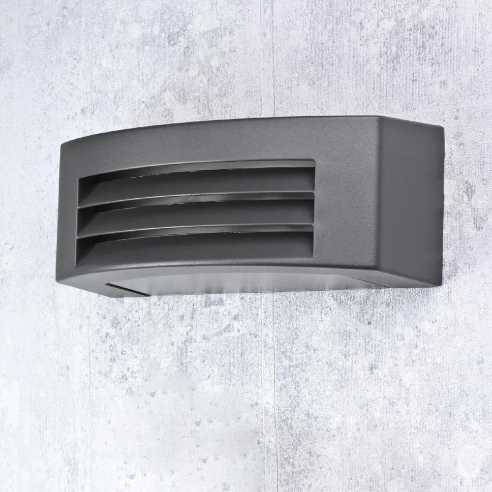 Sale Nowodvorski Moderne Wandaußenleuchte in grau mit Lamellen