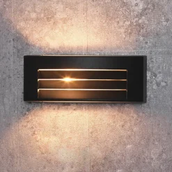 Sale Nowodvorski Moderne Wandaußenleuchte in grau mit Lamellen