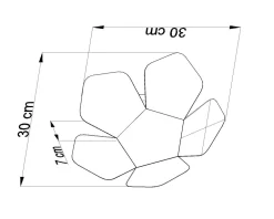Sollux Moderne Wandlampe Schwarz Lichteffekt Metall dekorativ* Wandleuchten|Flurlampen