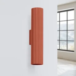 Sale Sollux Moderne Wandlampe Up Down H: 30 cm Rot GU10 2-flammig Alu