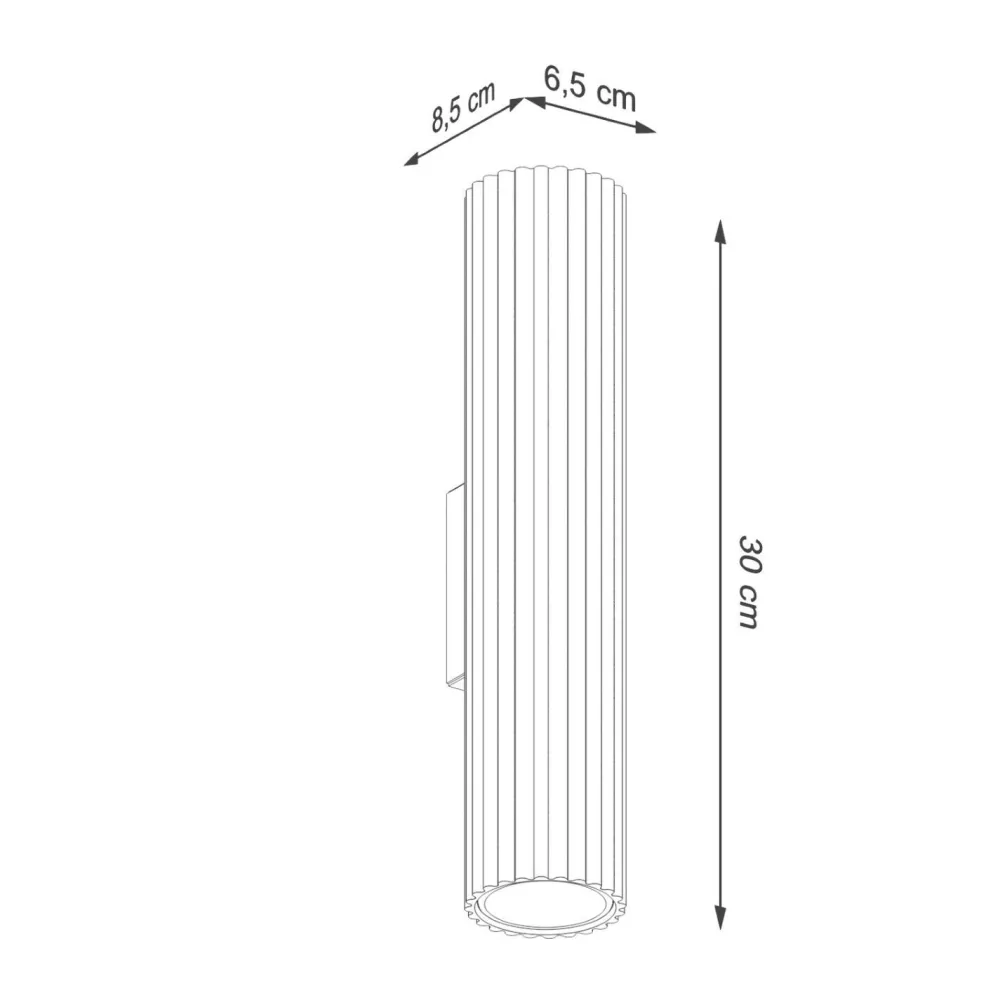Sale Sollux Moderne Wandlampe Up Down H: 30 cm Rot GU10 2-flammig Alu