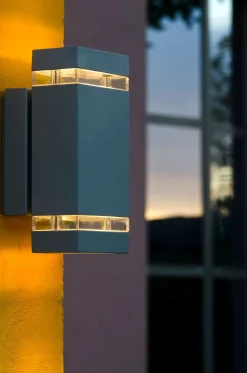 Eco-Light Moderne Wandlampe Up Down Anthrazit IP44 GU10 B:11 cm* Moderne Außenleuchten|Außenwandleuchten