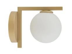 Discount Sigma Moderne Wandleuchte Metall Gold Glas G9 B:14 cm klein