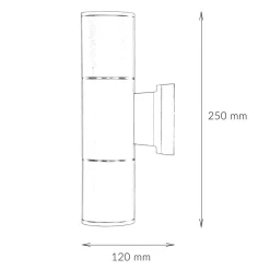 Clearance Nowodvorski Moderne Wandleuchte Schwarz Up Down IP54 Outdoor